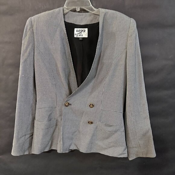 Kasper Jacket Blazer size 10 Jacket Gray Couture Office Work Lawyer Business - Picture 1 of 8